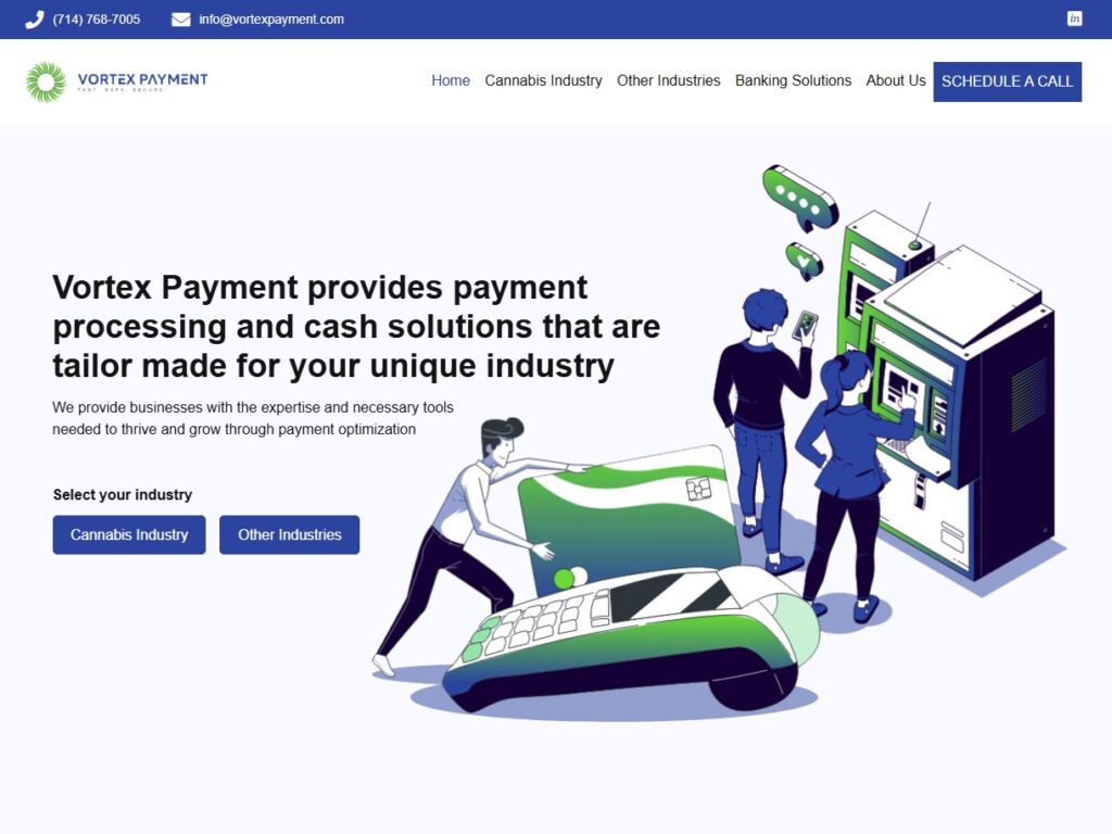 vortex payment website design by Zahid